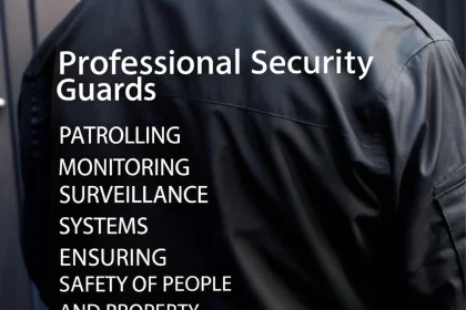 A professional security guard patrolling a property, ensuring the safety of people and assets using advanced surveillance systems in Vancouver, BC.