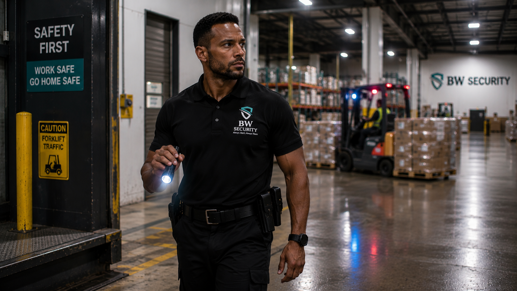BW Security mobile patrol protecting a Vancouver warehouse